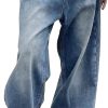 Women Wide Leg Jeans Mid-Low Waist Baggy Jeans Loose Boyfriends Jeans  s Denim Pants